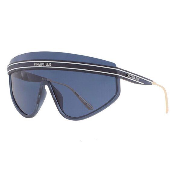 NEW AUTHENTIC DIORCLUB M2U 31B0 BLUE SHIELD WOMEN DIOR SUNGLASSES - Picture 1 of 3